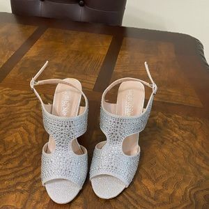 Silver heels size 6